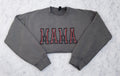 Vintage Baseball Mama Embroidered Crewneck