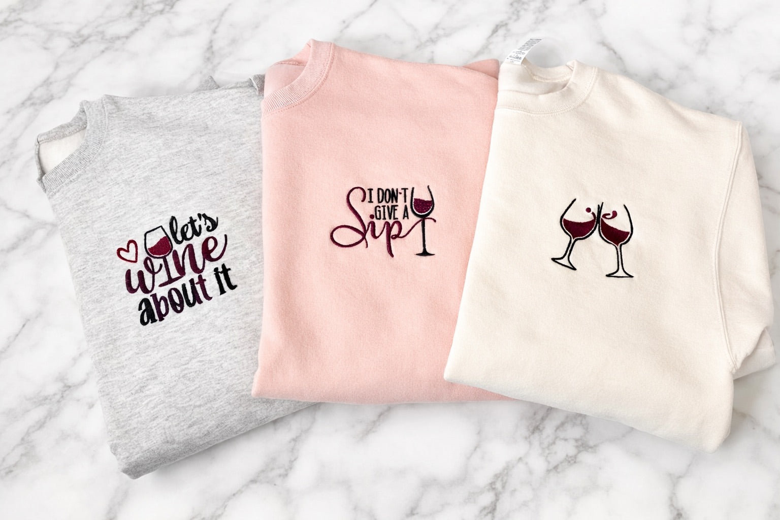 Lets Wine About It Crew Neck