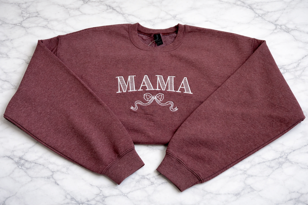 Mama With Bow Crewneck