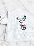 The 19th Hole Martini Embroidered Golf Towel | Funny Women’s Golf Gift