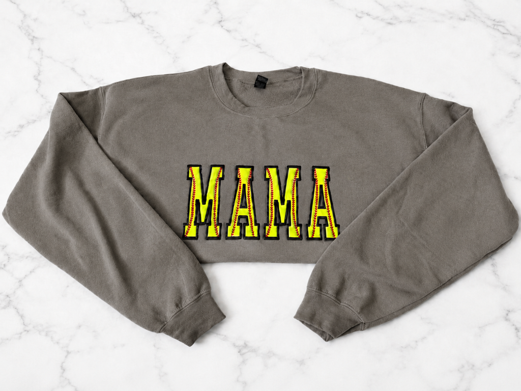 Basball/Softball Mama Applique Crewneck