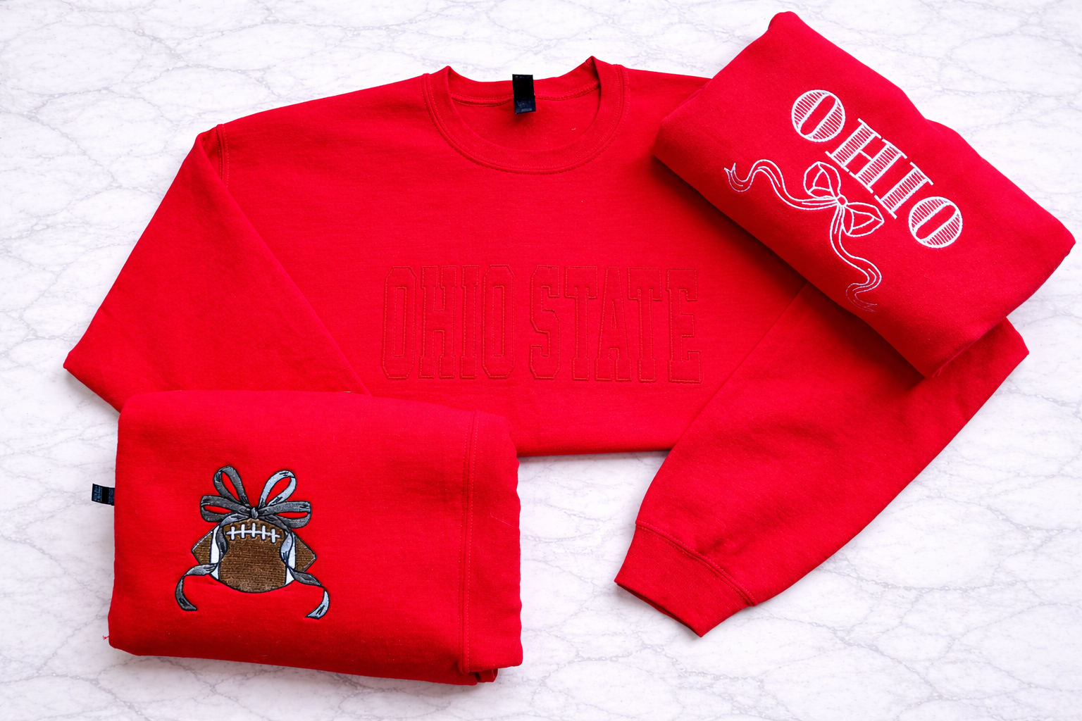 Football Game Day Bow Crewneck