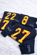Baseball/Softball Custom Number Applique Crewneck