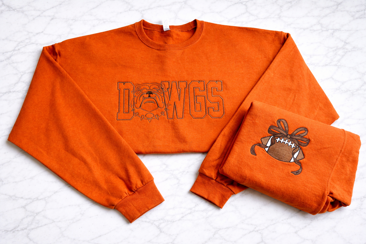 Football Game Day Bow Crewneck