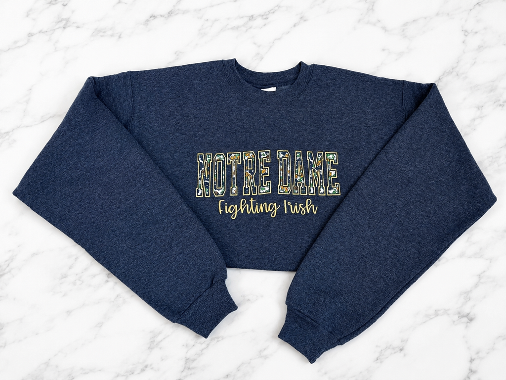 Notre Dame Reverse Appliqué Crewneck