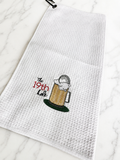 The 19th Hole Embroidered Golf Towel | Funny Golfer Gift