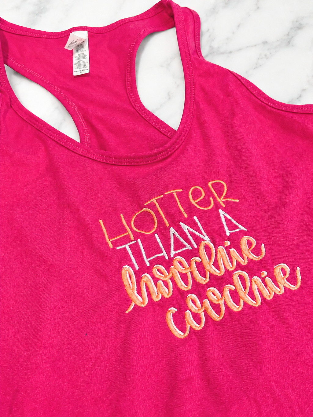 Hotter Than a Hoochie Coochie Embroidered Tank