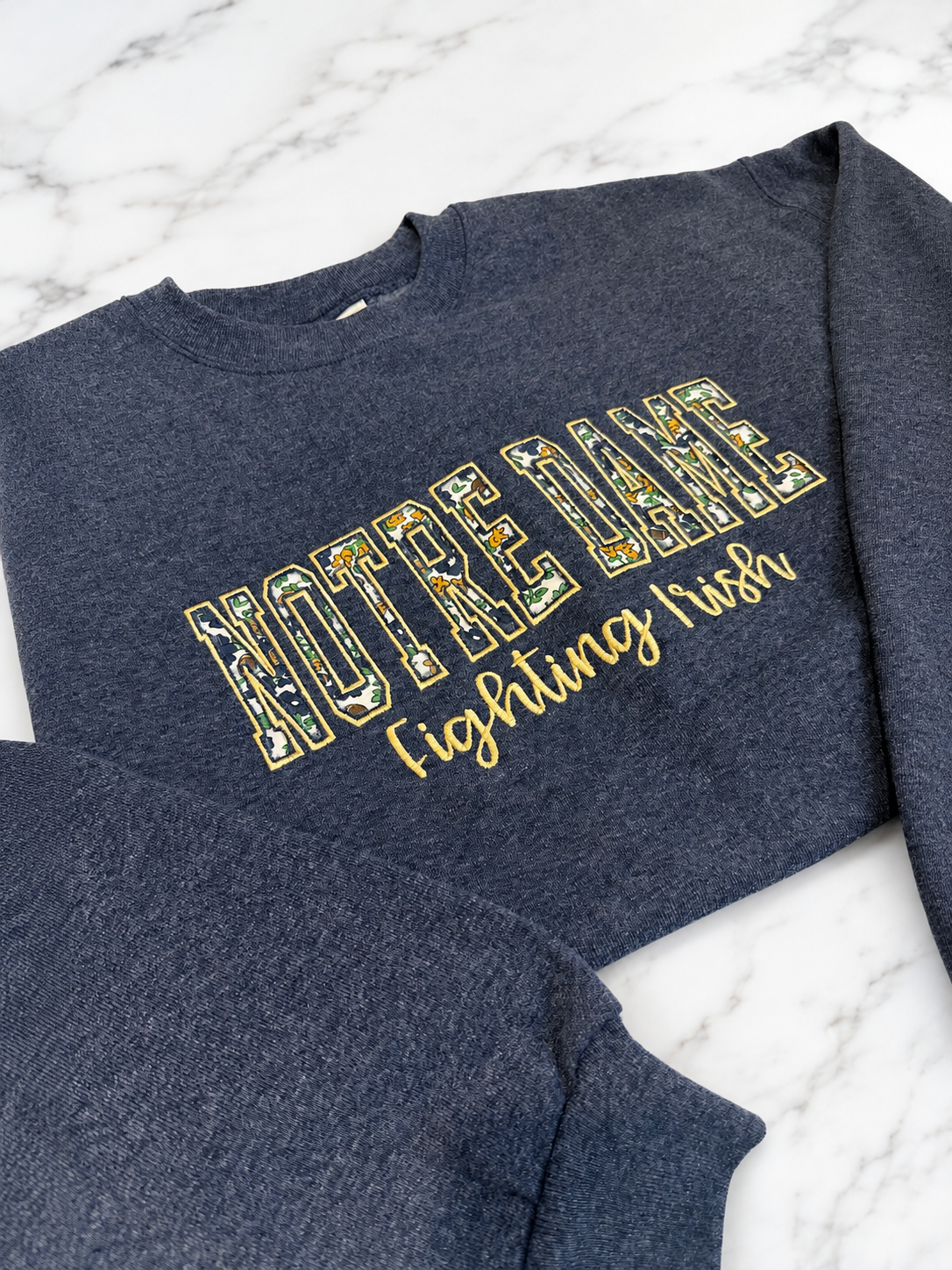 Notre Dame Reverse Appliqué Crewneck