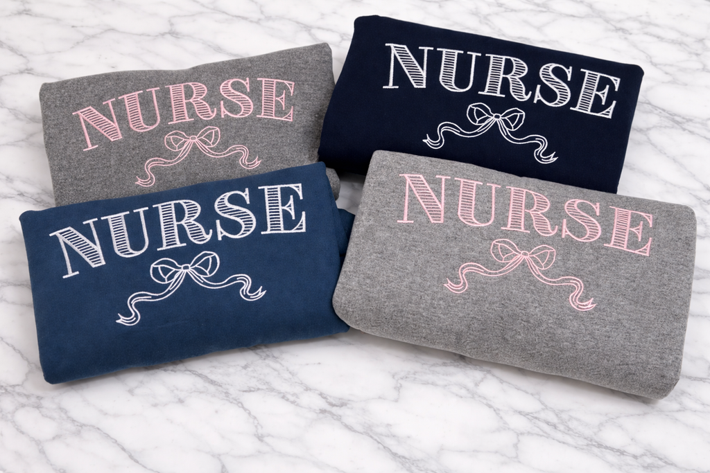 Nurse with Bow Crewneck