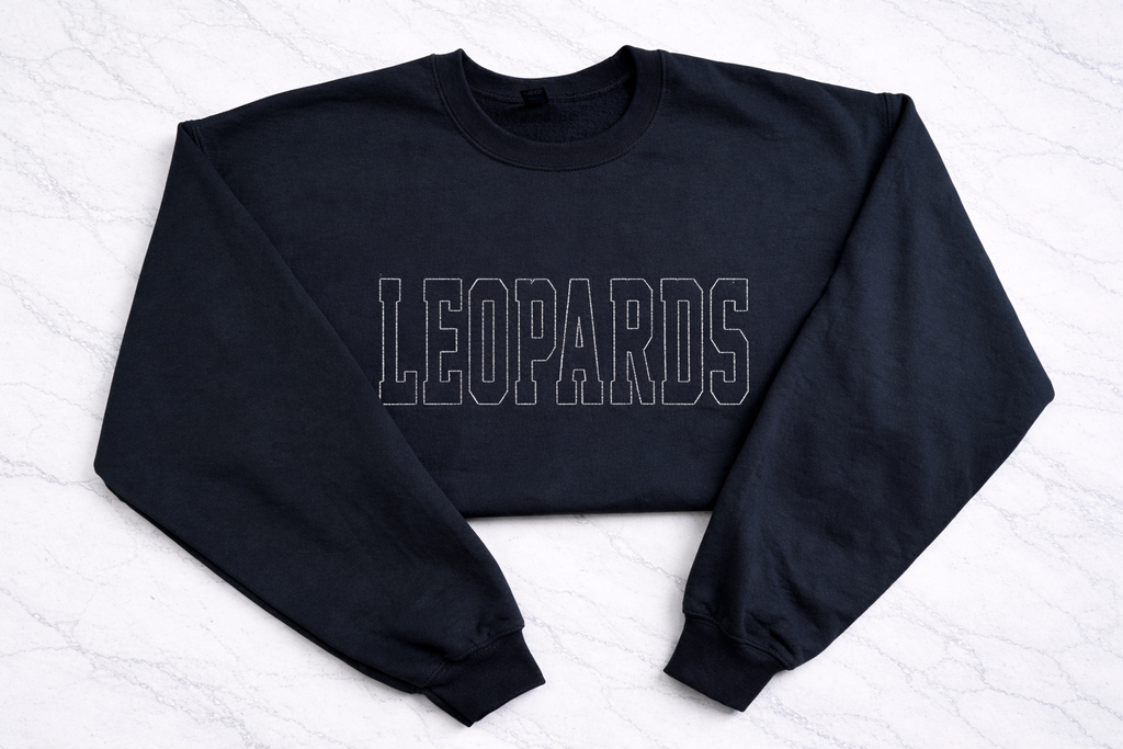 Leopards Applique Crewneck