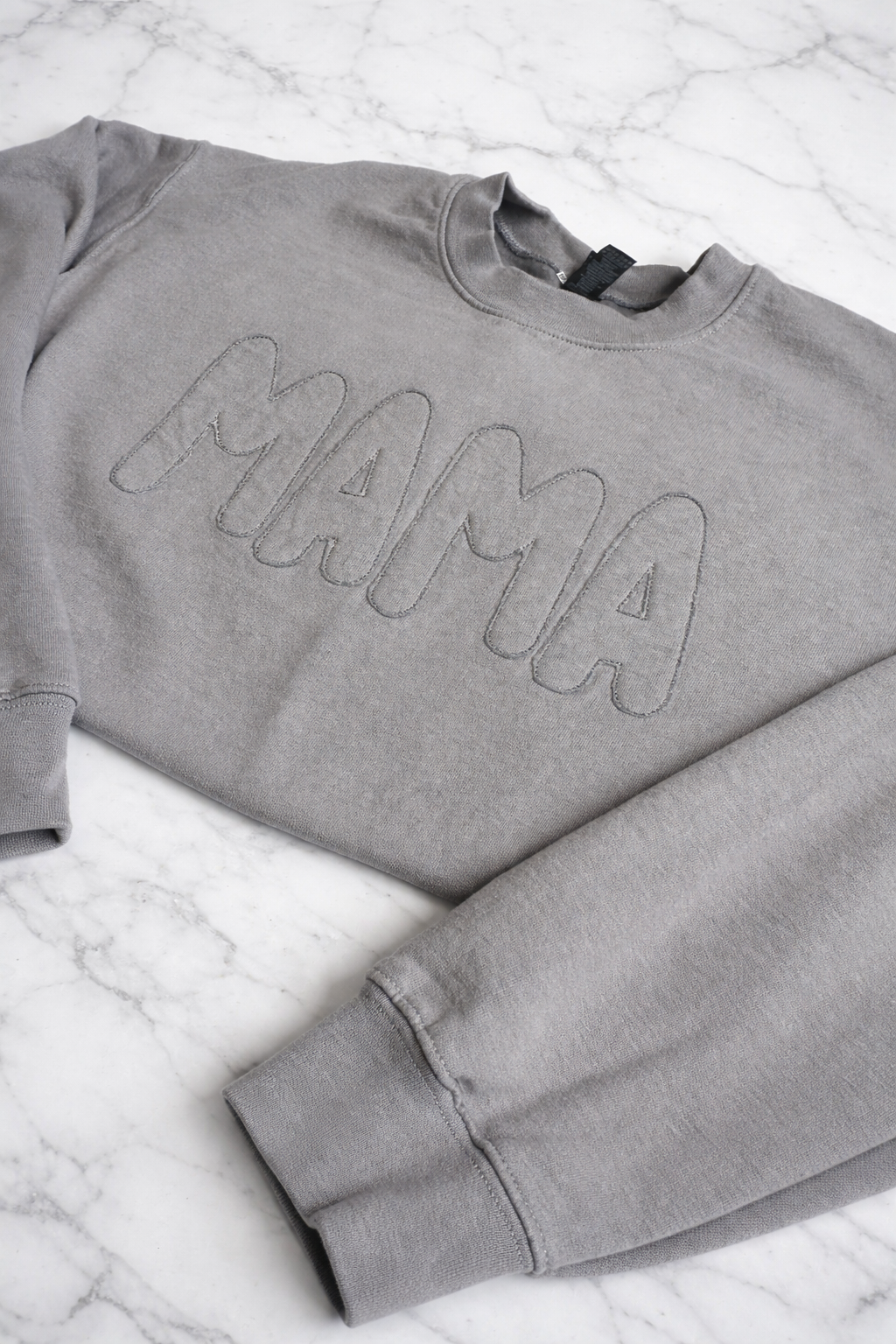 Mama Monotone Appliqué Crewneck