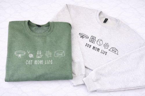 Cat Mom Life Crewneck