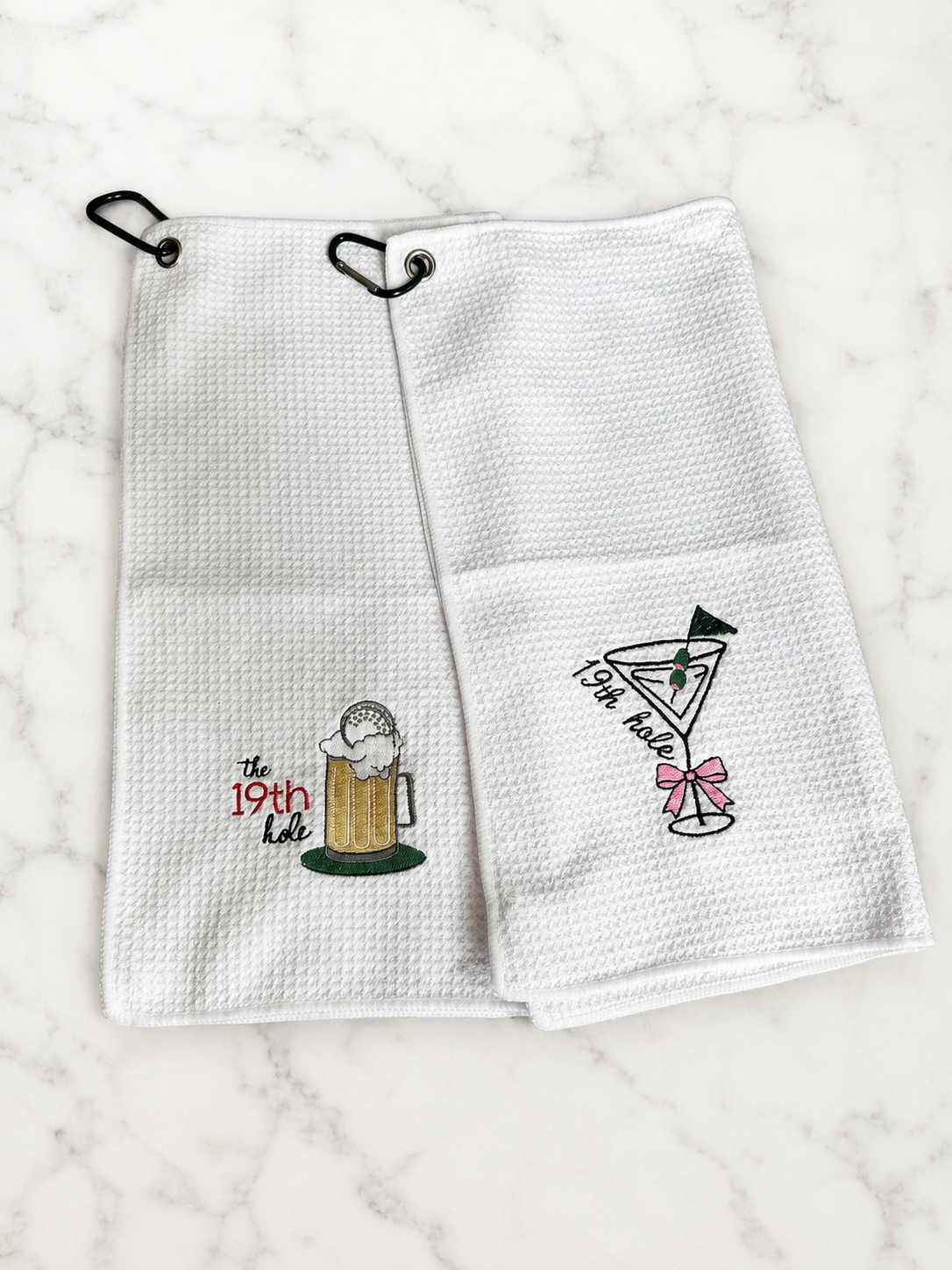 The 19th Hole Embroidered Golf Towel | Funny Golfer Gift