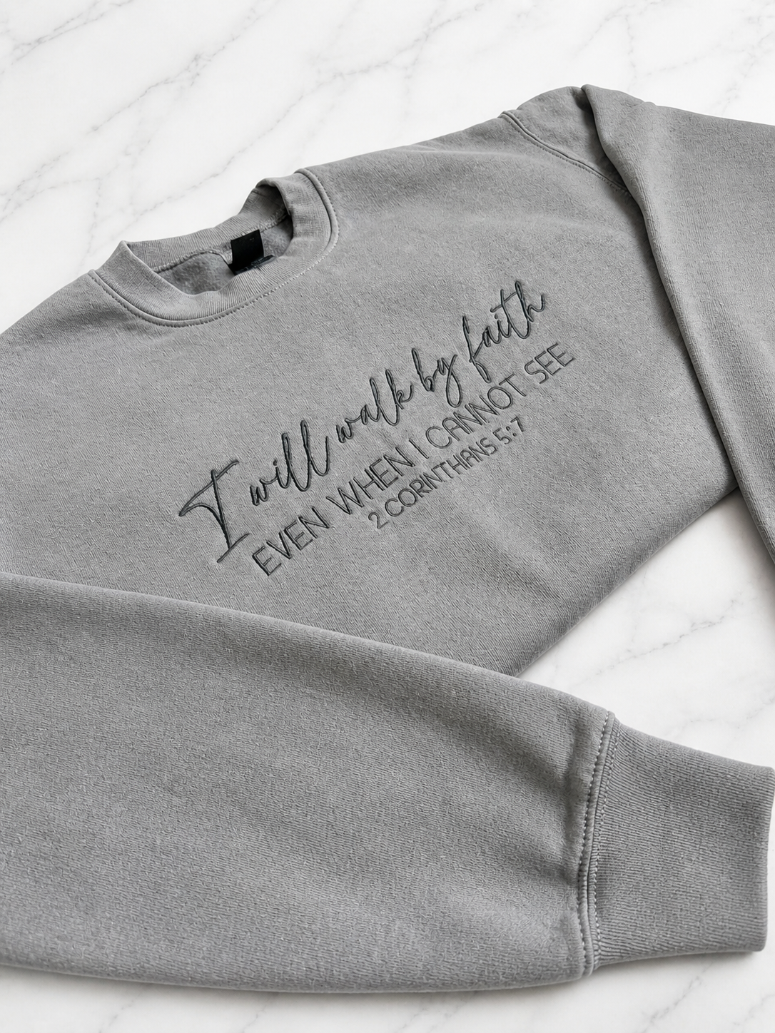 I Will Walk By Faith Crewneck
