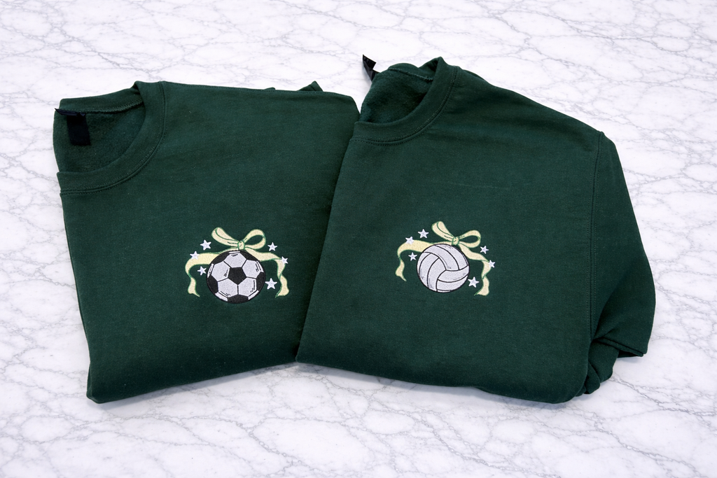 Game Day Soccer Bow Crewneck