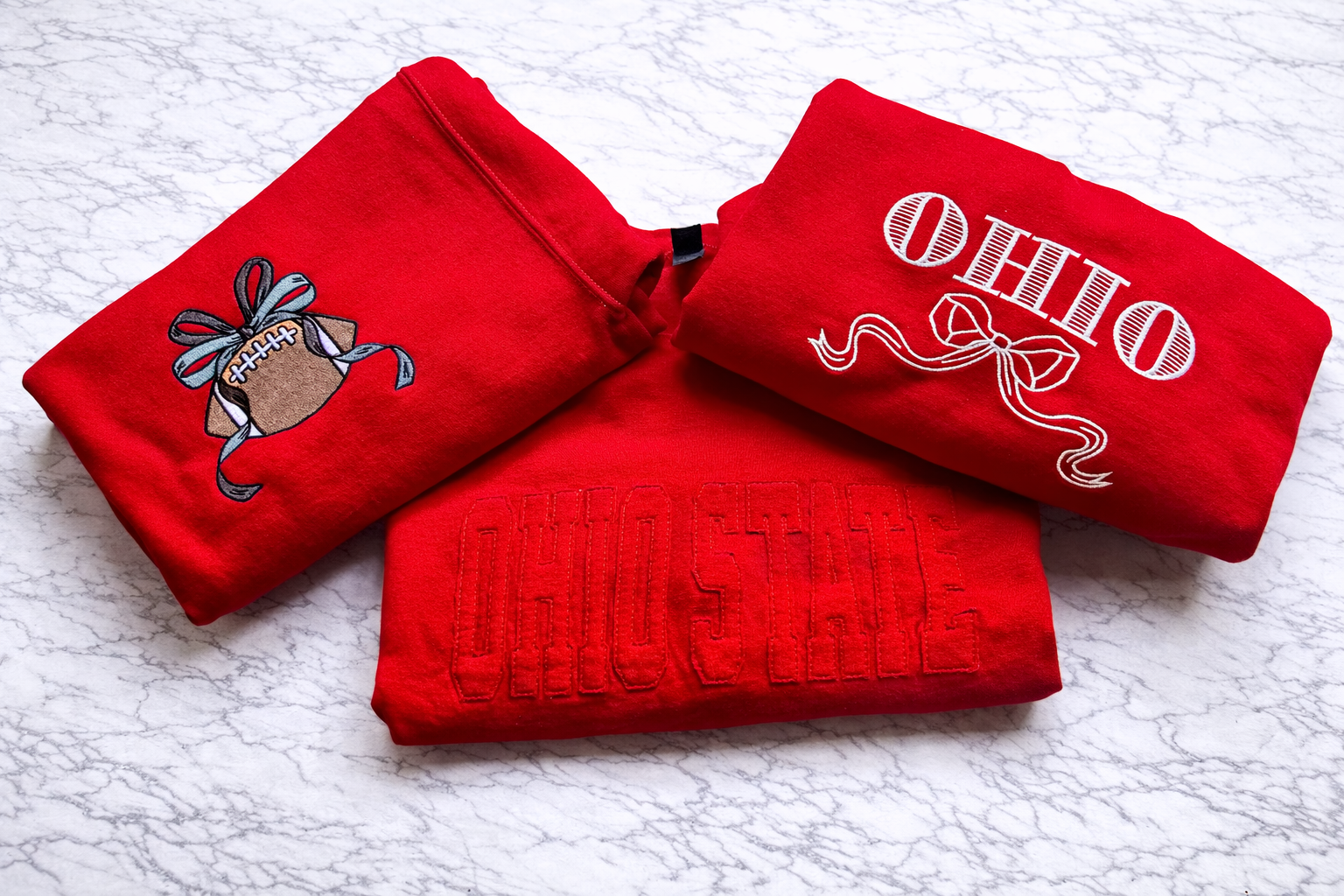 Football Game Day Bow Crewneck