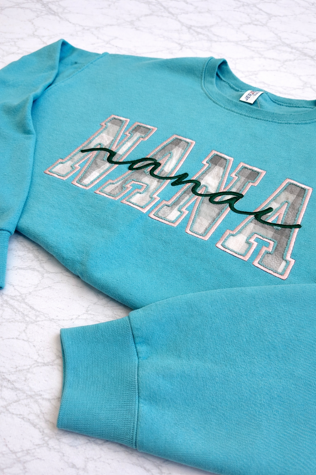 The Sweet Script Applique Crewneck
