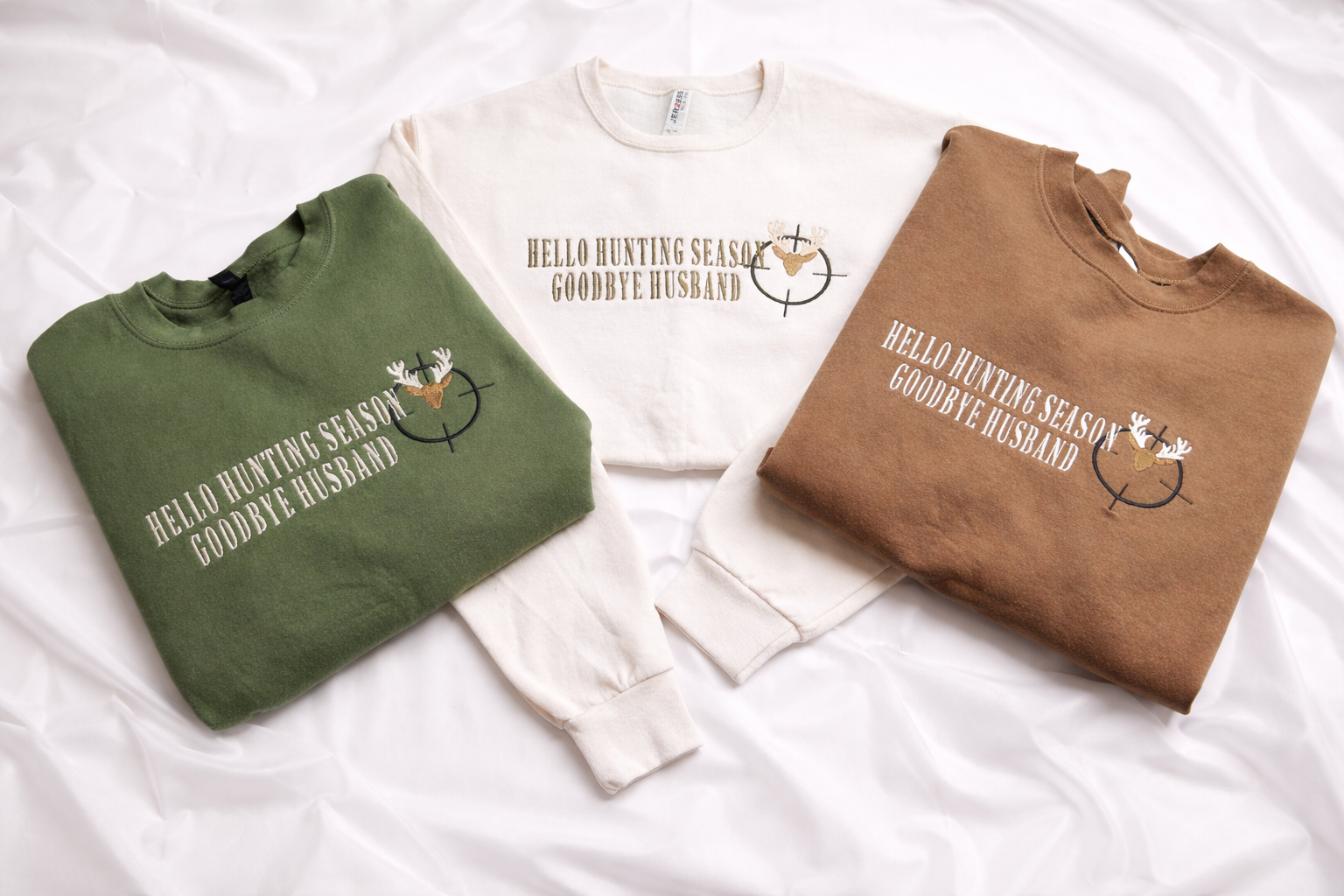 Hello Hunting Season Goodbye Husband Crewneck