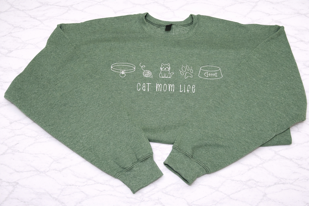 Cat Mom Life Crewneck