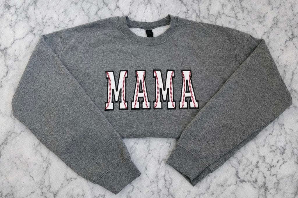 Basball/Softball Mama Applique Crewneck