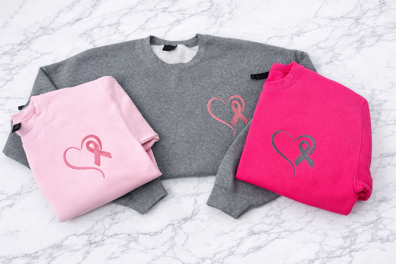 Heart & Ribbon Awareness Crewneck