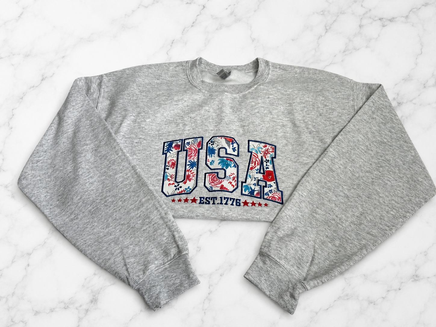 USA Reverse Applique Crewneck