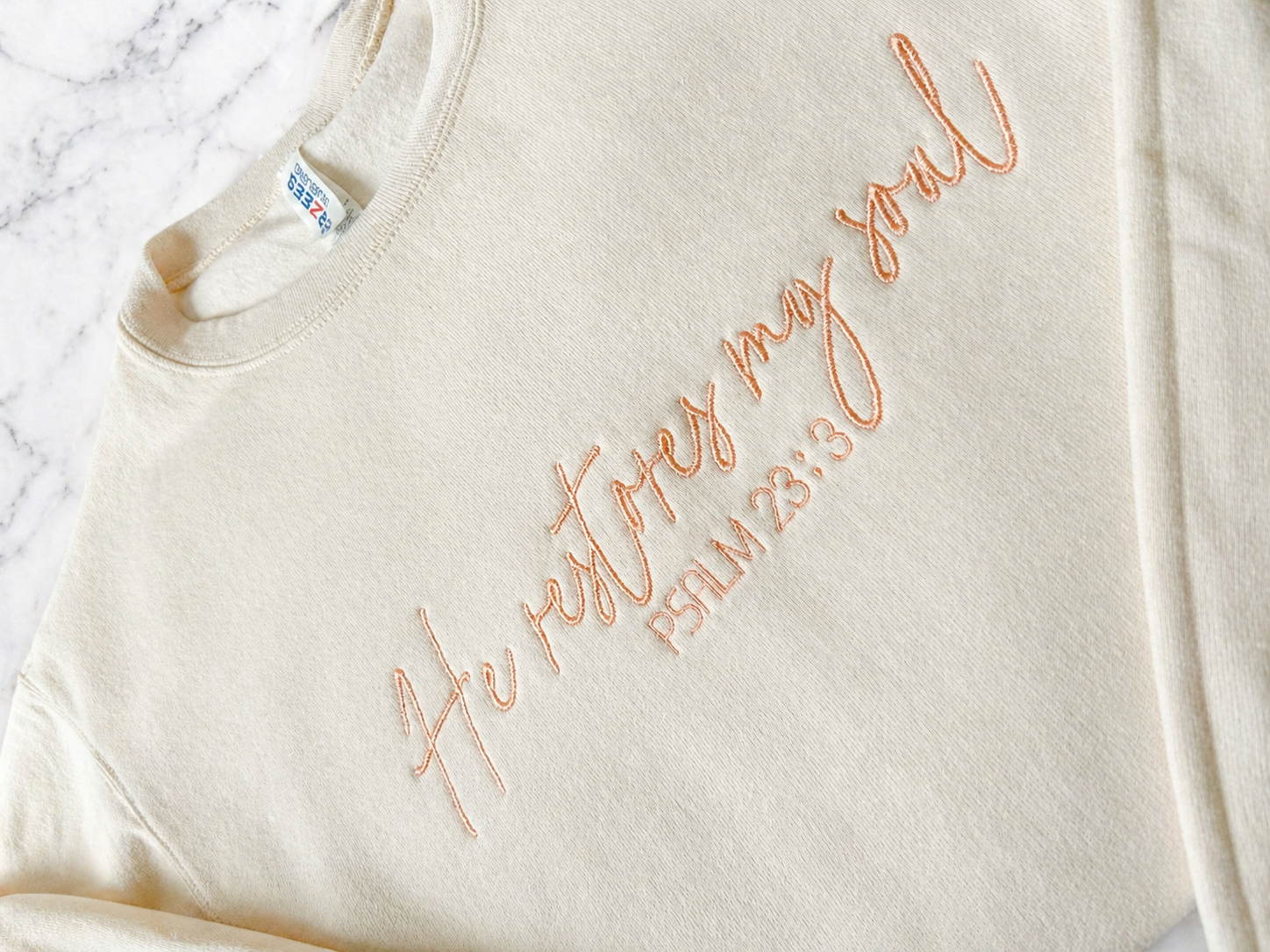 He Restores My Soul Psalm 23:3 Crewneck