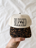 Blessed Leopard Print Trucker Hat