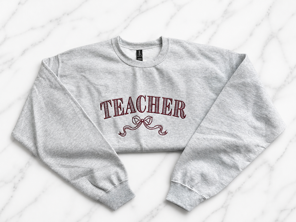 Teacher Bow Crewneck