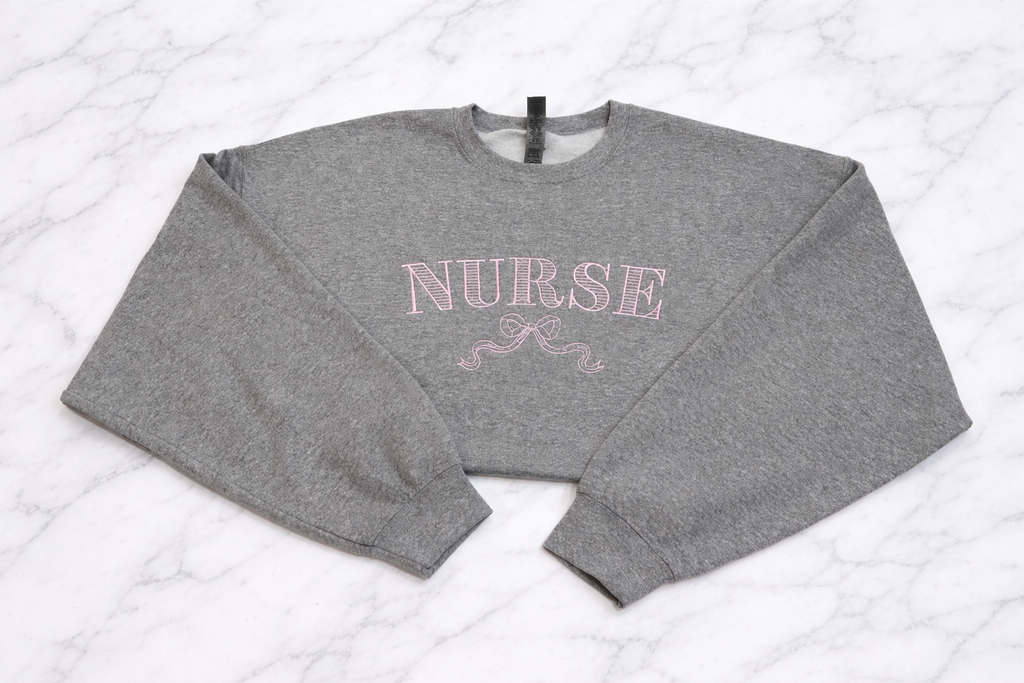 Nurse with Bow Crewneck