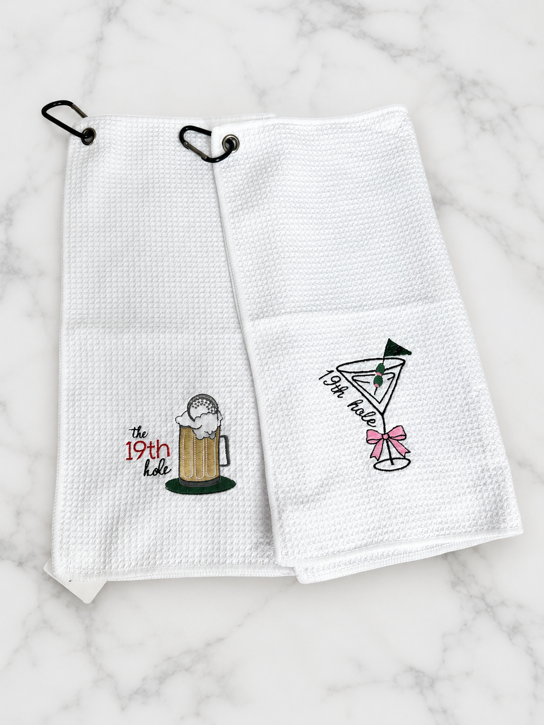 The 19th Hole Embroidered Golf Towel | Funny Golfer Gift