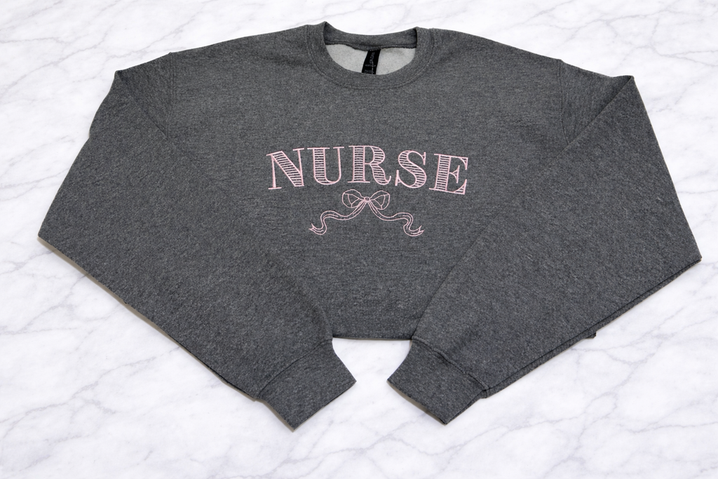 Nurse with Bow Crewneck