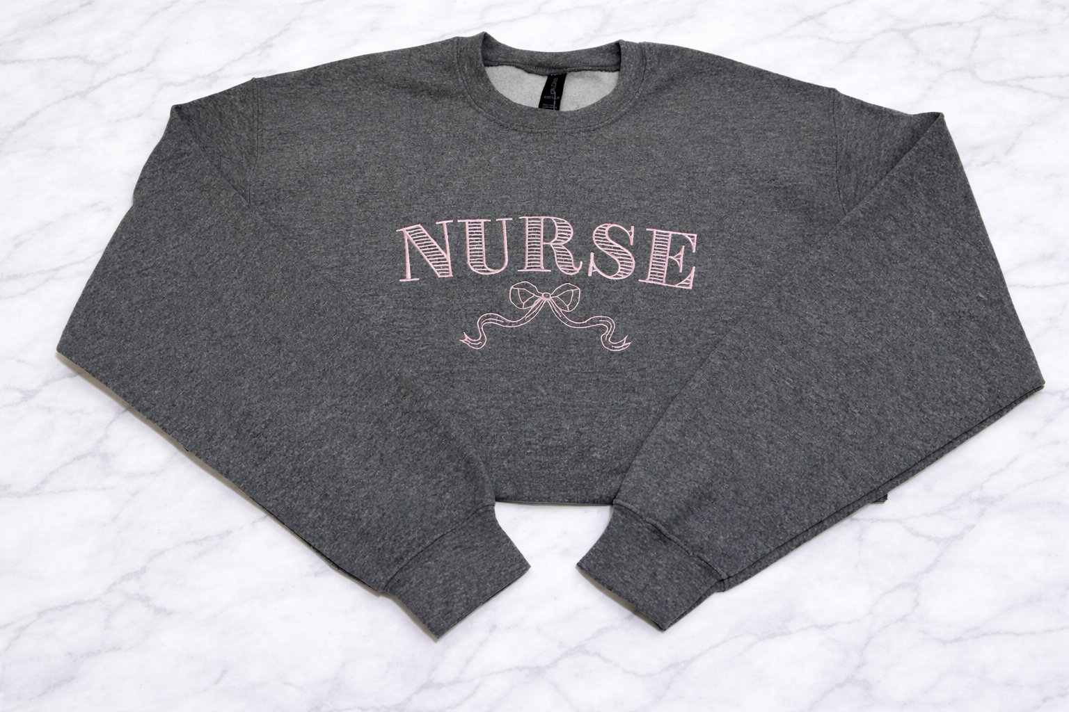 Nurse with Bow Crewneck