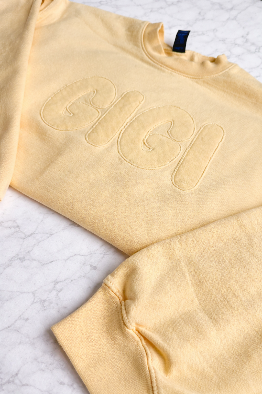 Gigi Monotone Appliqué Crewneck
