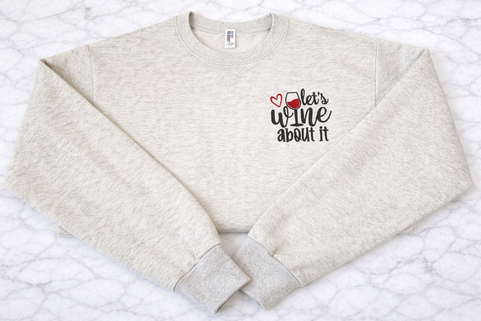 Lets Wine About It Crew Neck