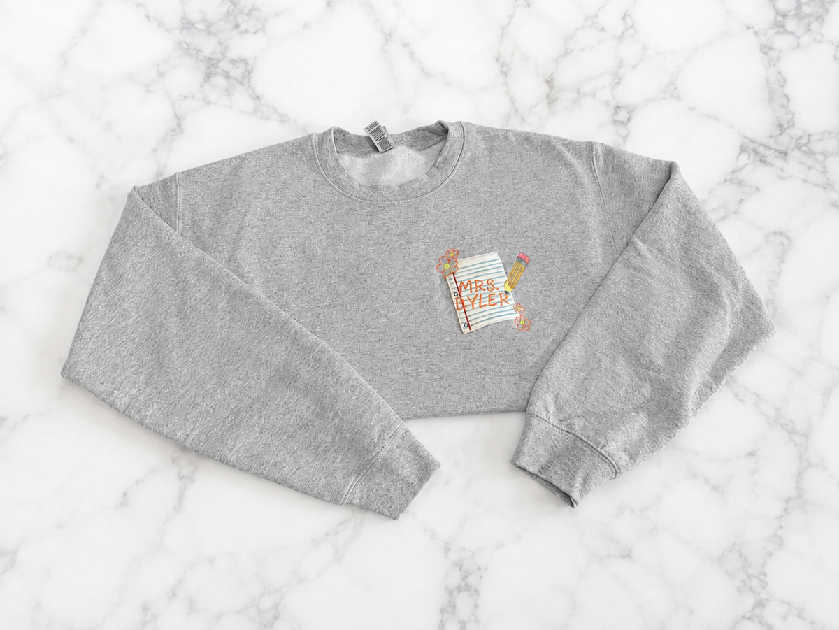 Personalized Teacher Notebook Crewneck
