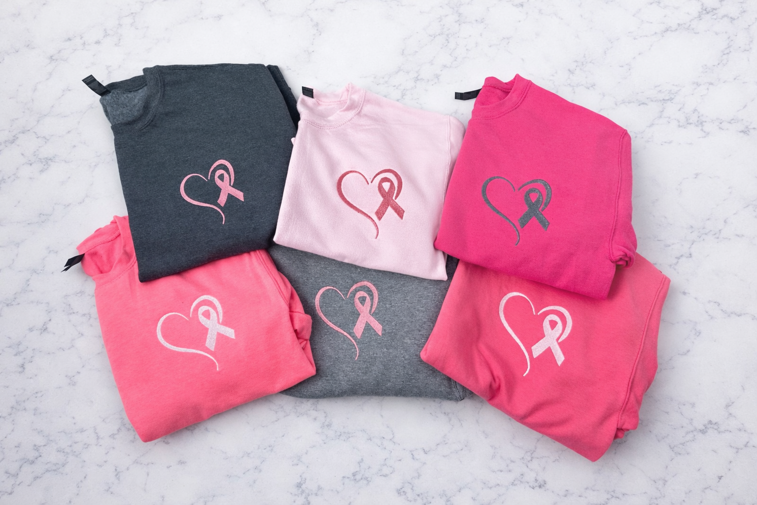 Heart & Ribbon Awareness Crewneck