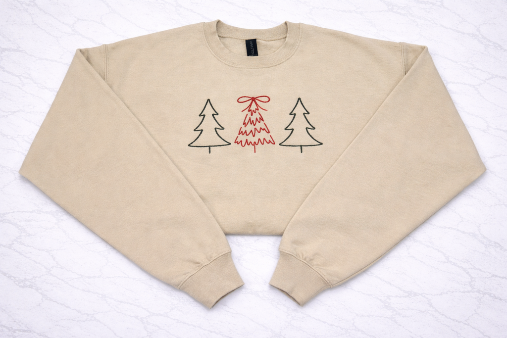 Christmas Tree Trio Crewneck