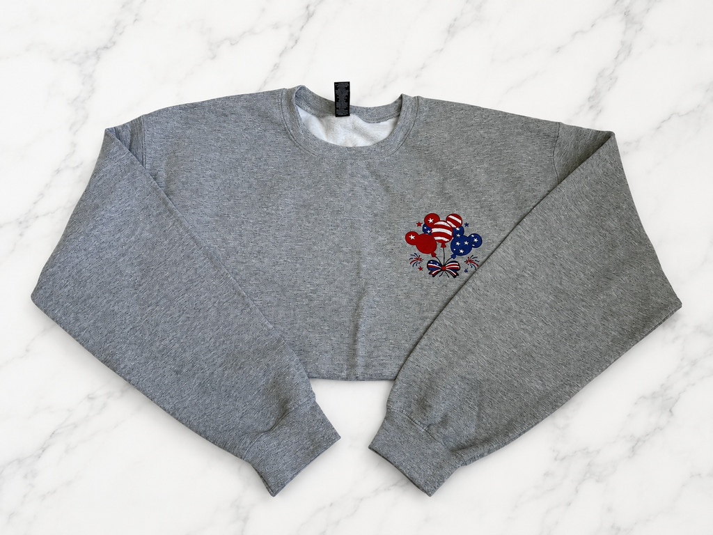 Patriotic Mickey Balloons Crewneck
