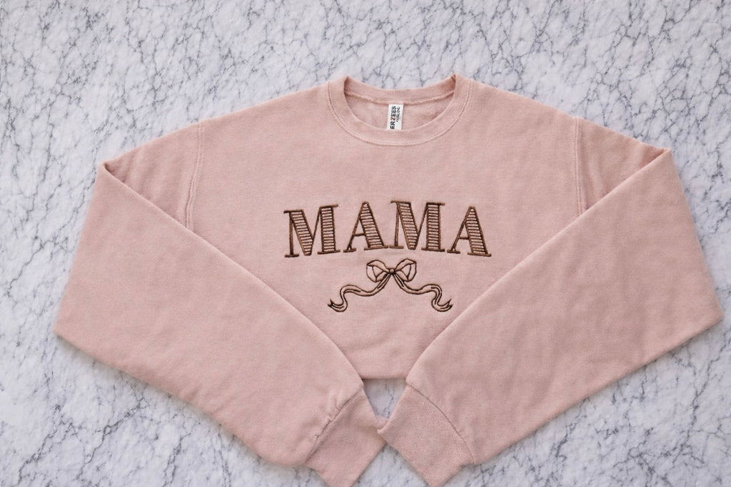 Mama With Bow Crewneck