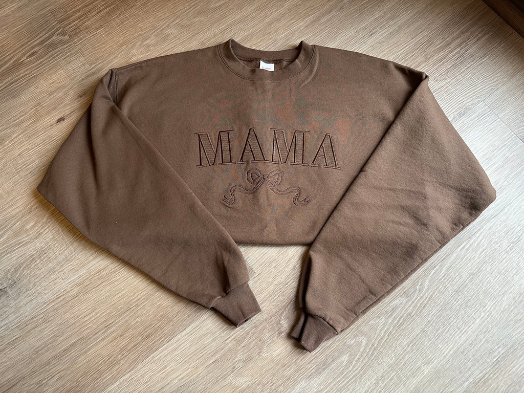 Mama With Bow Crewneck