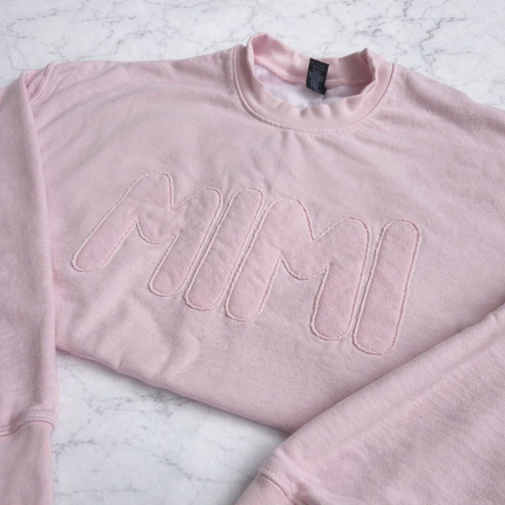 Mimi Monotone Appliqué Crewneck