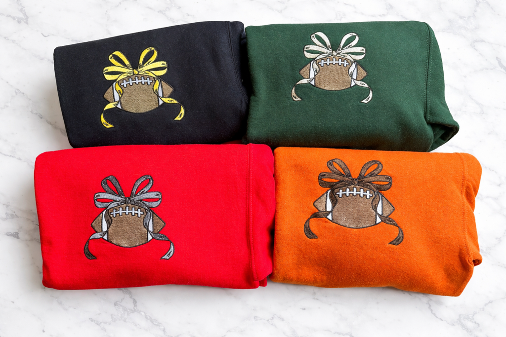 Football Game Day Bow Crewneck
