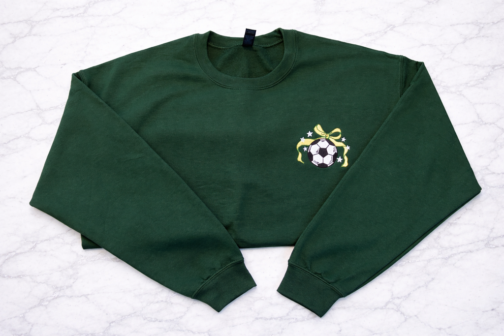 Game Day Soccer Bow Crewneck