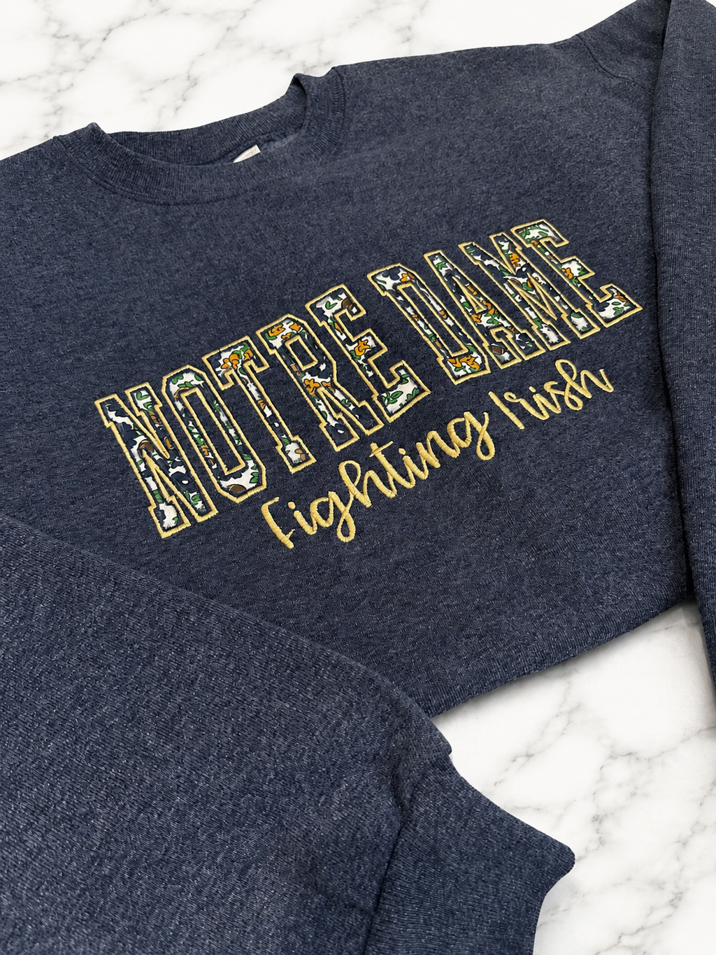 Notre Dame Reverse Appliqué Crewneck