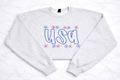 USA Floral Crewneck