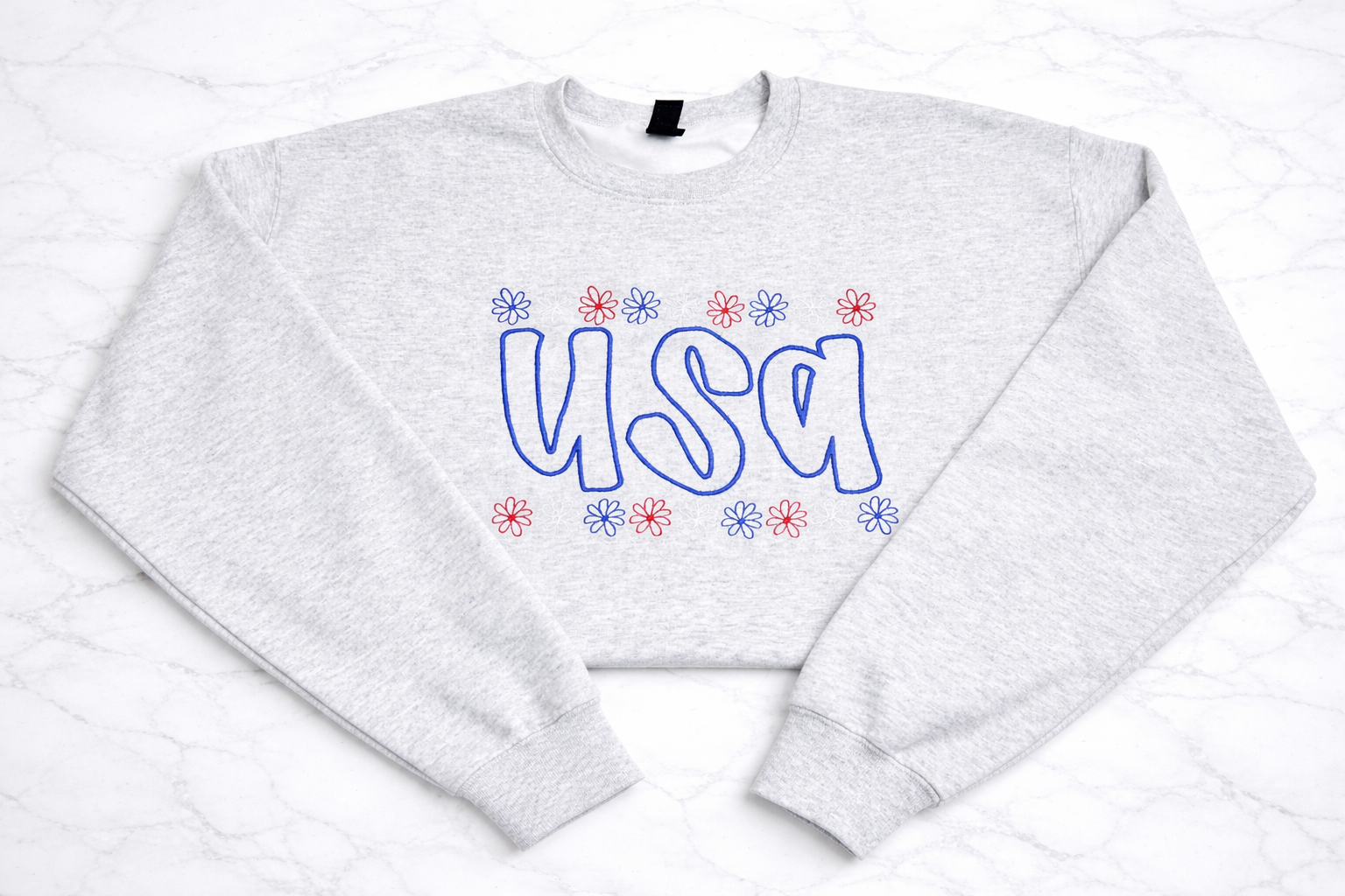 USA Floral Crewneck