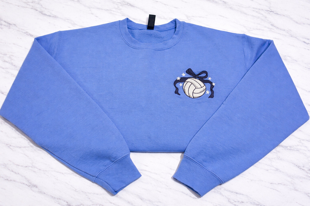 Game Day Volleyball Bow Crewneck