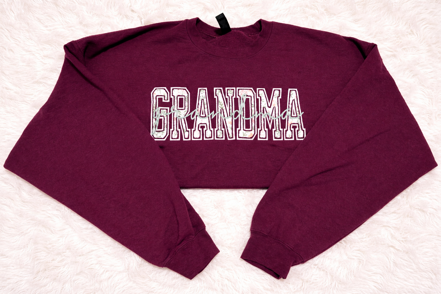 The Sweet Script Applique Crewneck