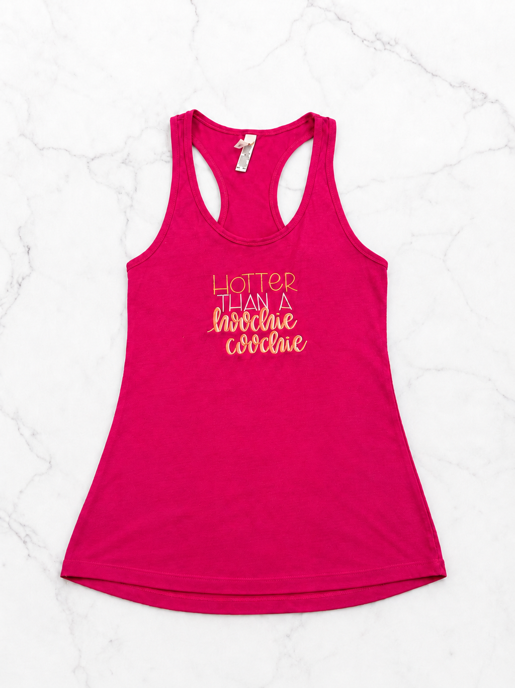 Hotter Than a Hoochie Coochie Embroidered Tank